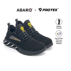 Ankle | Low Cut Men Safety Boots Shoes Kevlar Flexi/Puncture Resistant SFA755C1 Black PROTEK